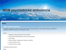 Tablet Screenshot of mdm-psychiatria.sk